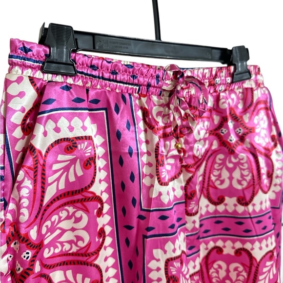 21. Fashion Alex&Parker Satin Flowy Set Kimono
Blazer&Pants Pink White Color L - Picture 14 of 15